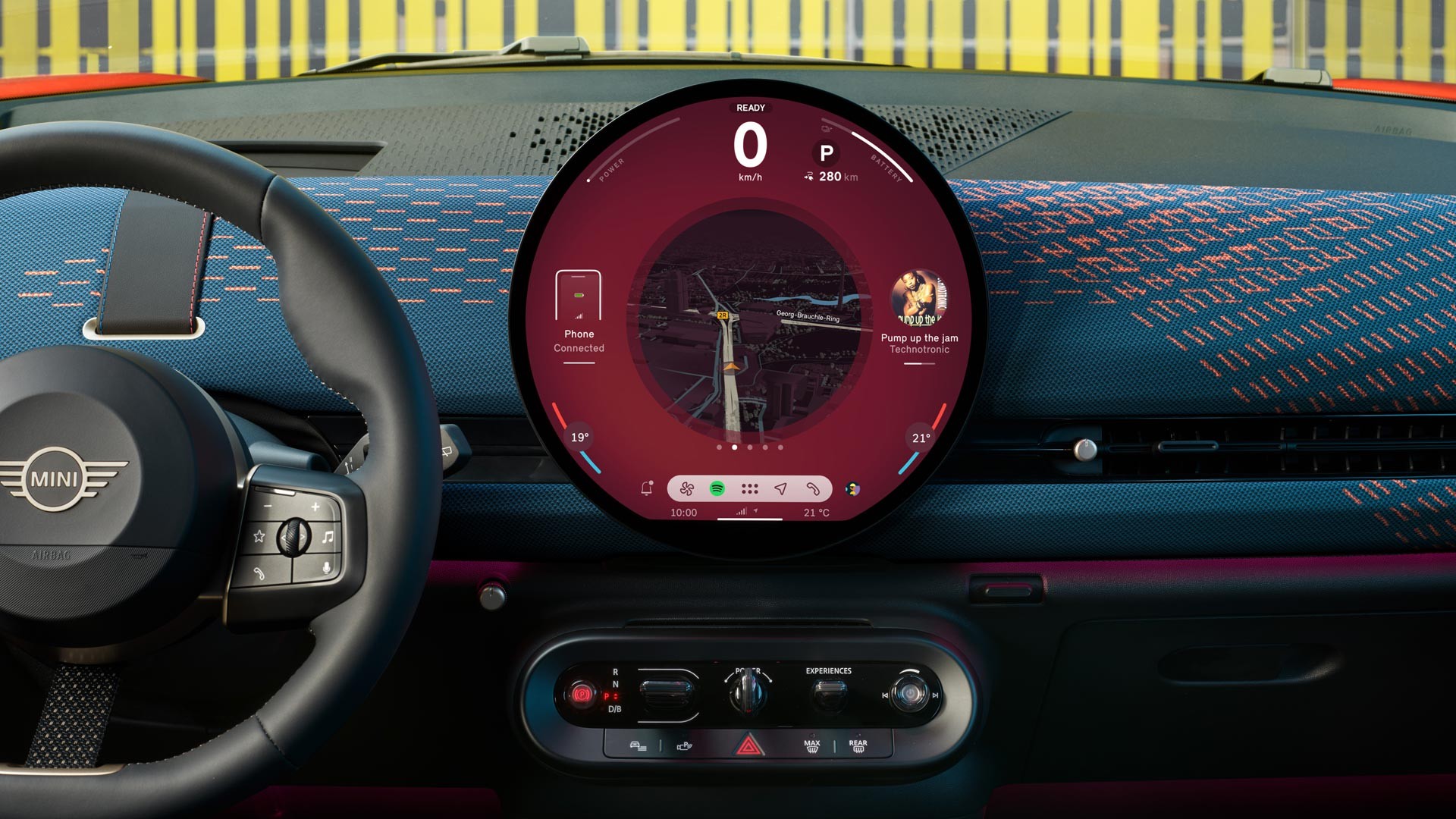 Visiškai elektrinis MINI Aceman - interjeras- vairavimo režimų nuotraukų galerija - vairas